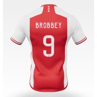 Ajax Brian Brobbey #9 Domáci futbalový dres 2023-24 Krátky Rukáv